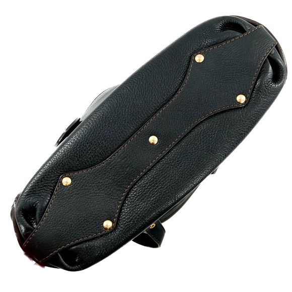 Salvatore Ferragamo Pebbled Leather Tote Satchel Bag Black, RARE Vintage - Picture 5 of 17